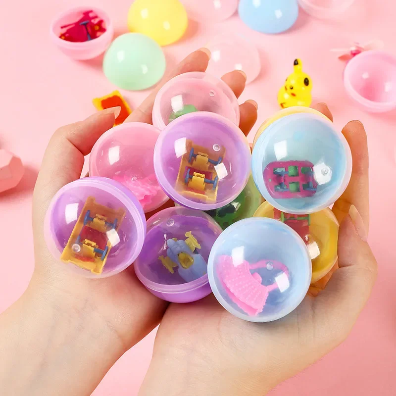 45mm Children Mini Claw Machine Toys Accessory Ball Automatic Operated Play Game Doll Machines Prizes Gifts Twisted Egg Balls 3