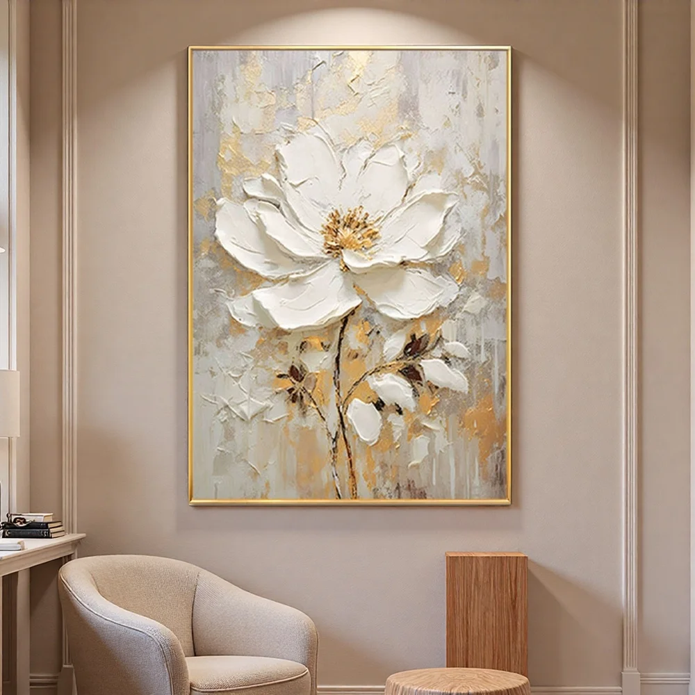 3D Floral Linen Painting 1