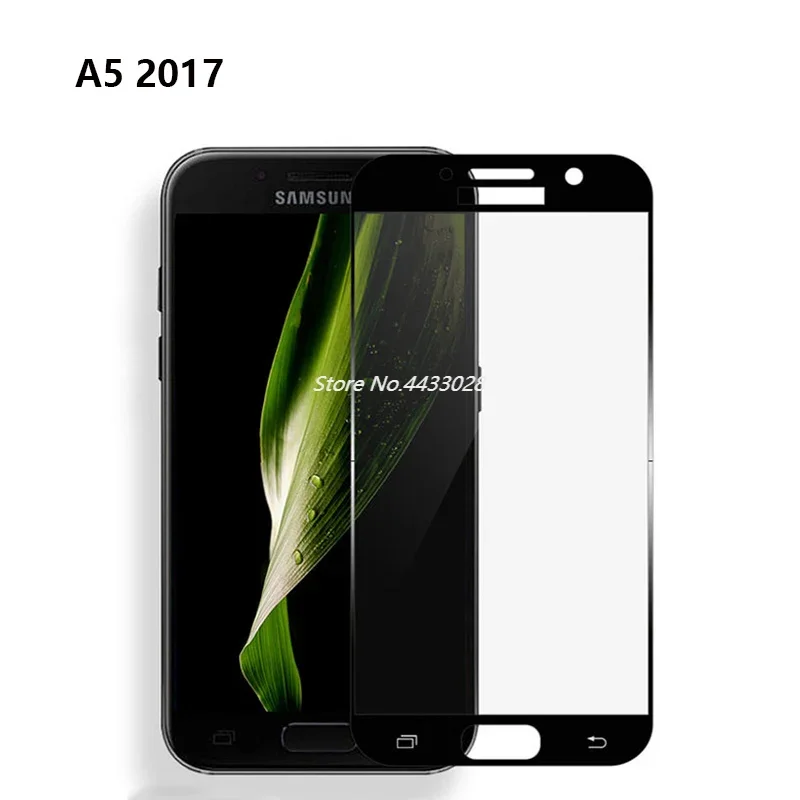 Full Cover For SAMSUNG A3 A5 A7 2016 2017 2018 Tempered Glass