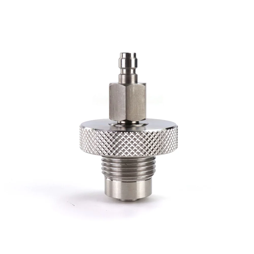 Air Filling Adapter HP Air Fill Station Refill Stainless Steel 300Bar Din Valve with 8MM Quick Disconnect G5/8-14 Male Plug Diving