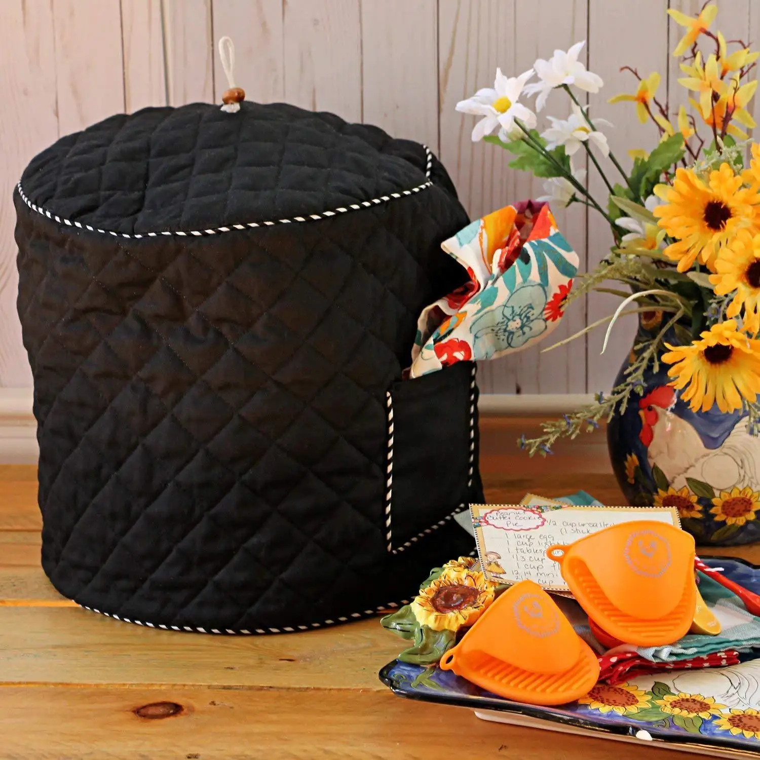 Electric Pressure Cooker Cover Fabric Dust Cover for Kitchen Rice Cooker Waterproof 8Quart 6Quart