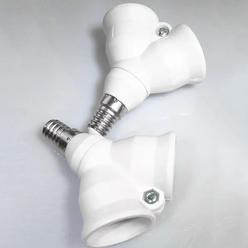 2in1 Adjustable E14 Base Light Lamp Bulb Adapter Holder Socket Splitter Lamp Socket Converter Lighting Parts Accessories lamp holder lamp bulb holder socket converter lamp base lamp socket adapter