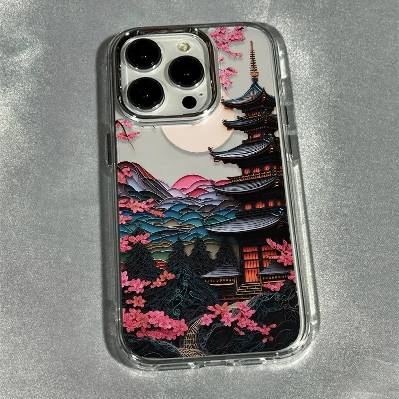 Classic Beautiful Landscape Frame iPhone 17 16 15 14 13 12 11 Pro Max AIR 14 15 16E Plus