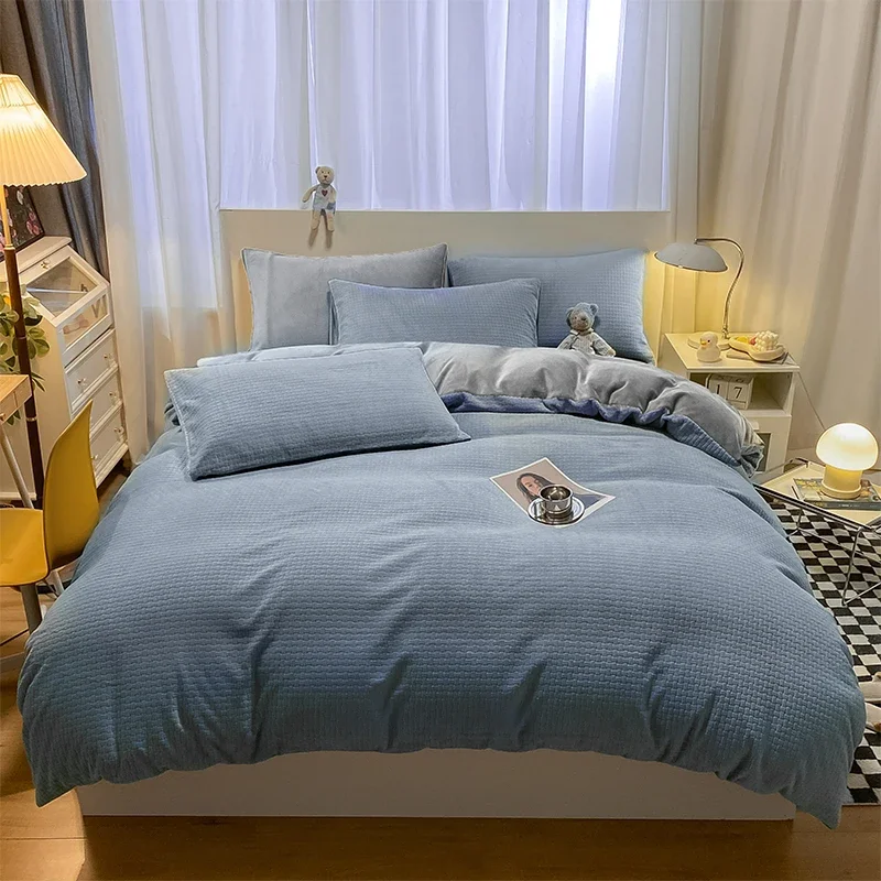 1pc Thicken Winter Duvet Cover Warm Milk Velvet Comforter Cover Double Side Velvet Bed 3D Carve Flower Comforter Set Bedding Set Sa529335849dc4b709da51ca463ebabef0