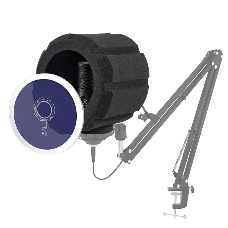 

Звукопоглощающий губчатый чехол для микрофона, акустическая пена уменьшает шум и отражения, подходит для записывающего микрофона от 1,77 до 2,36 дюймов