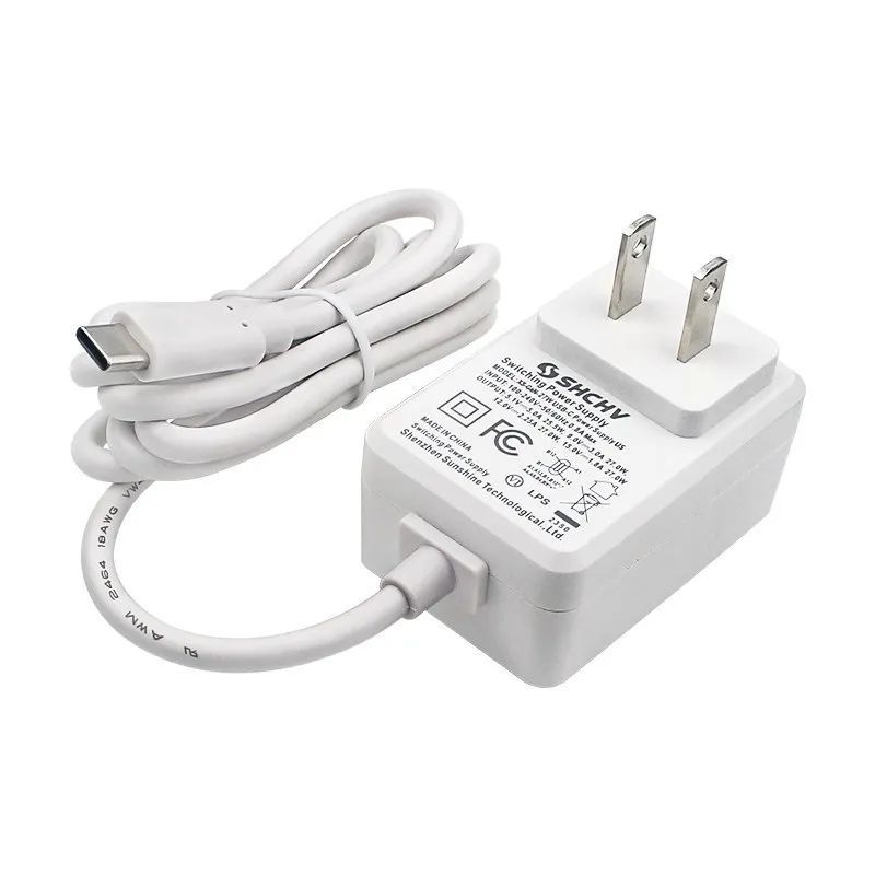 Raspberry Pi 5 PD 27W Power Supply 5.1V 5A USB Type C Power Adapter for EU US UK