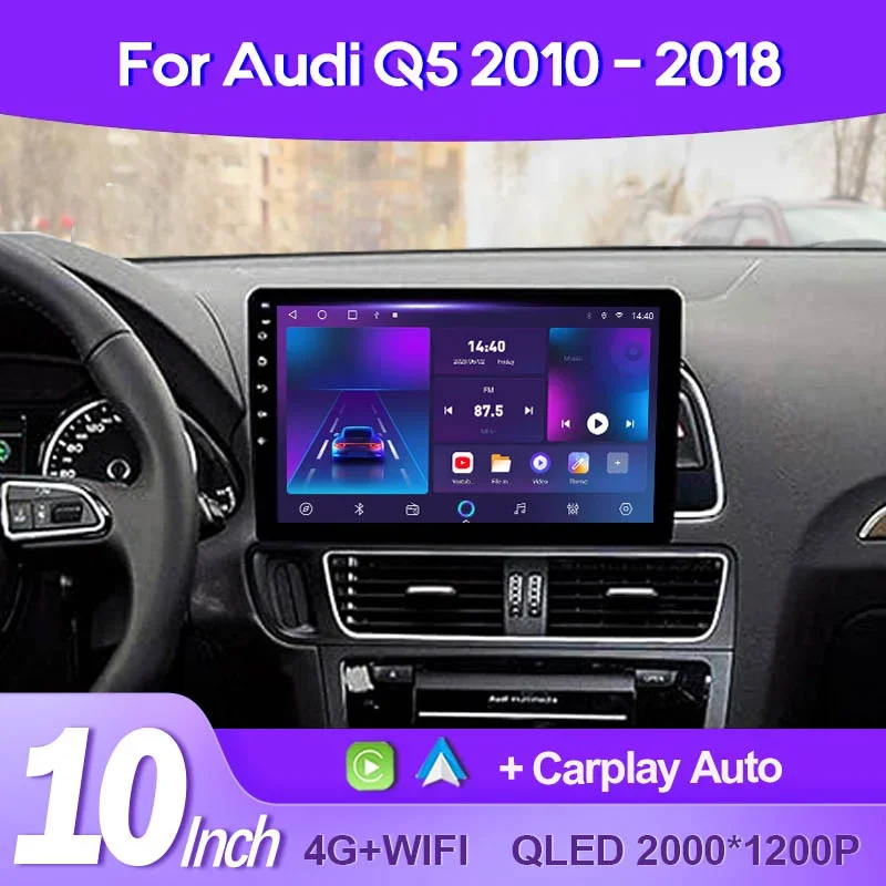 

QSZN For Audi Q5 8R 2008 -2017 2K QLED Android 13 Car Radio Multimedia Video Player GPS AI Voice CarPlay Head Unit 4G DSP Stereo