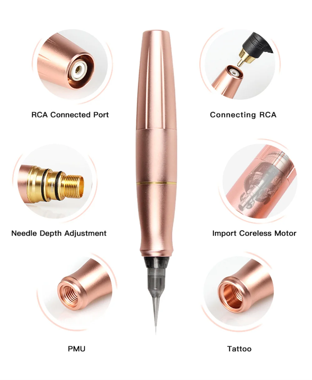 Biomaser P90 Dermografo Digital Tattoo Permanent Makeup Machine Pen/microblading Machine Set For Universal Cartridge Needle