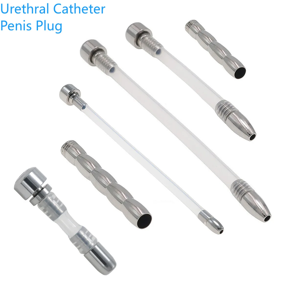 Silicone Urethral Dilator Urethral Dilator Plug Inserts Masturbator Stimulation Chastity Catheter Penis Horse Eye Wand Urethral Sounds Dilator Penis Sex Toys for Male Gay