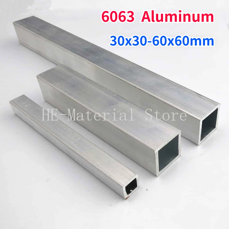 длина 500 мм 6063 квадратная трубка