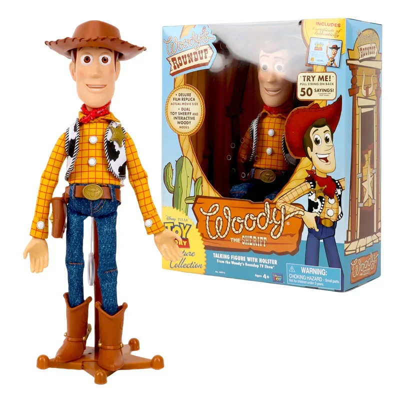 Toy Story Talking Woody Actionfigur – 38 Cm, Aus PVC – Sprechende Puppe Als Geschenk Für Kinder