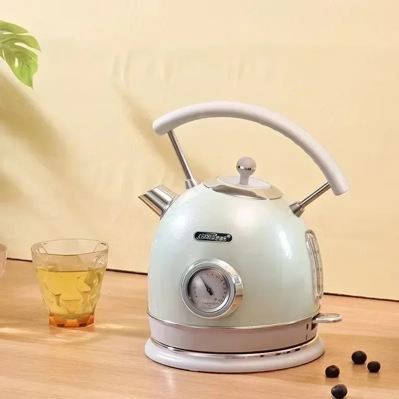220V-240V Electric Water Kettle 1.8L 1800W 304 Stainless Steel With Thermometer Electric Boiling Coffee Tea Pot 3