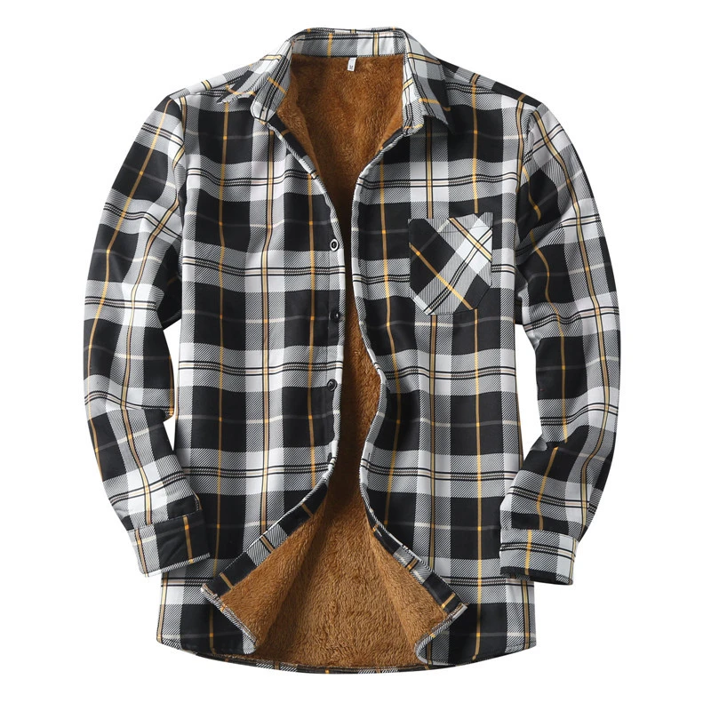 Camisas De franela a para Hombre, Camisas De invierno, gruesas, acolchadas, forradas, De manga larga, con botones| | - AliExpress