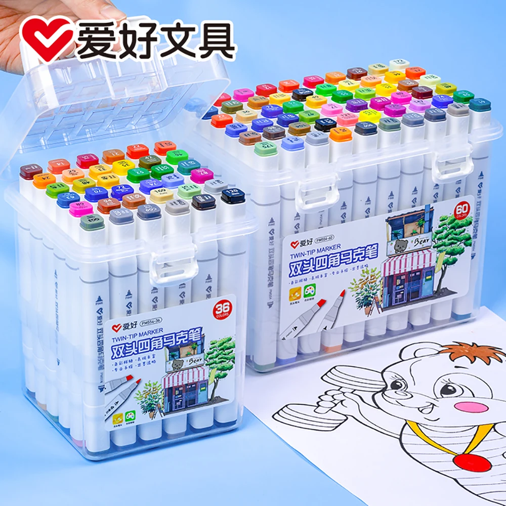 1set AIHAO Graffiti Office Accessories Posca Markers Cheap Full Pack Bright  Colors and Quick-drying Ink Art Supplies School Pen