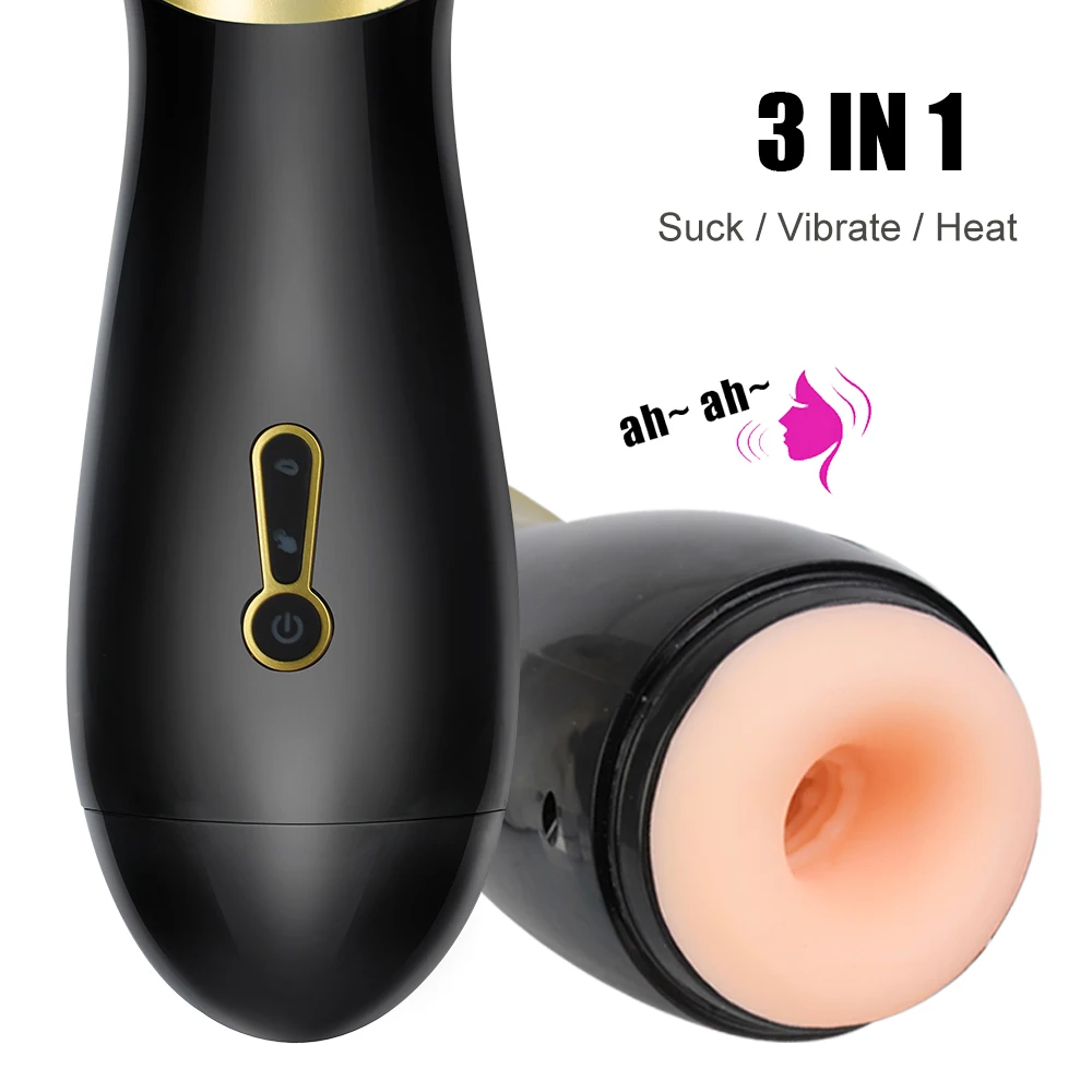 

Oral Sex Toys For Men Blowjob Massager Penis Trainer 3 Speed 7 Modes Vibrator 5 Modes Sucking Automatic Heated Male Masturbator