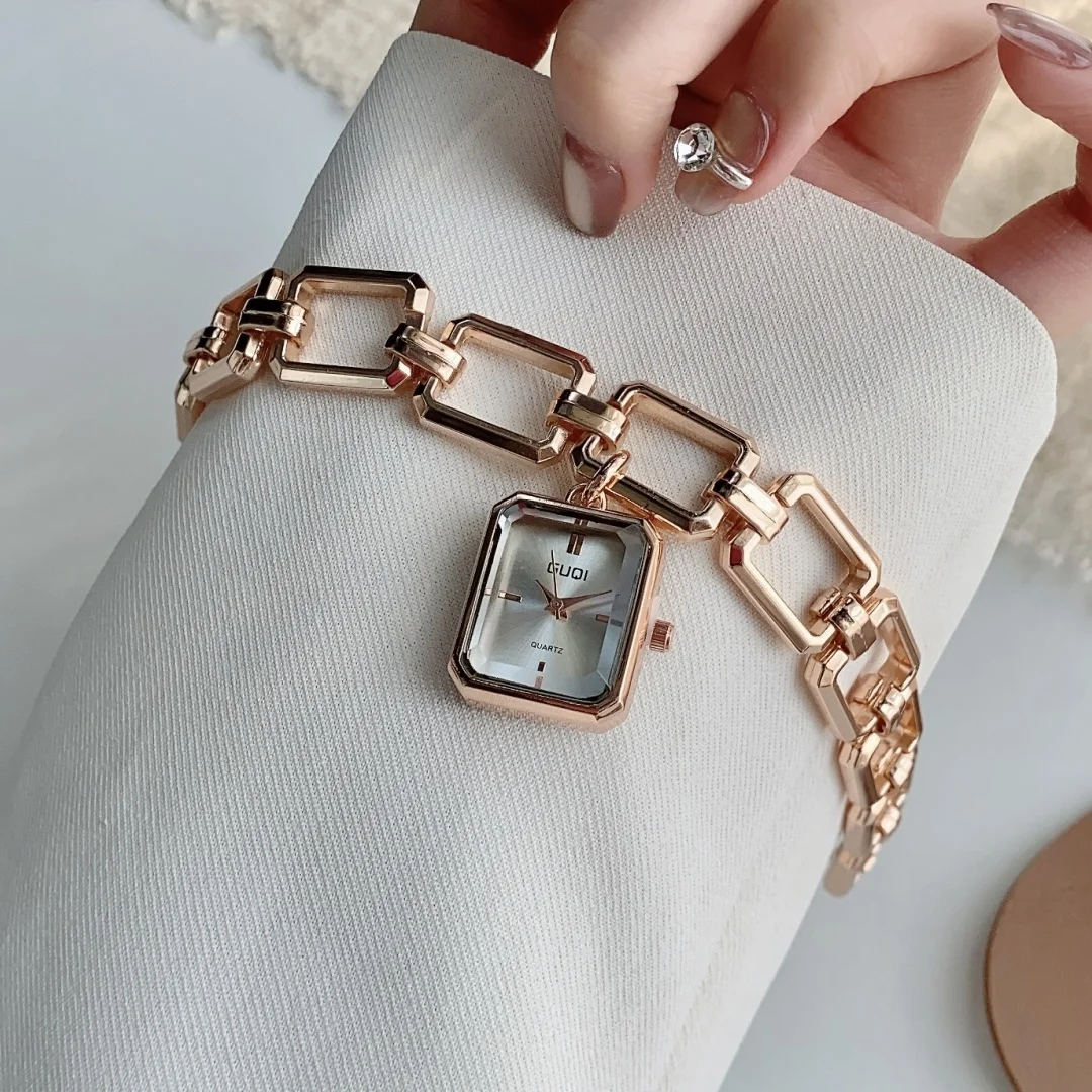 Elegant Women's Square Dial Quartz Bracelet Watch