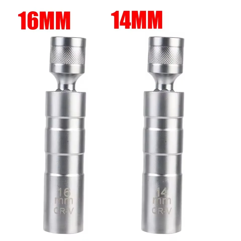 Spark Plug Socket Wrench Adapter 14mm 16mm Install Replace Repair Kit Swivel Torque Magnetic Remove Removal Gap Tool Car AUTO