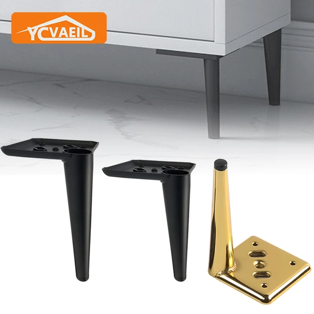 Patas de Metal para muebles, patas de repuesto para mesa de centro, sofás,  armario de baño