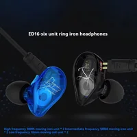 KZ ED16 In Ear Wired Earphones High Sound Quality Dynamic usic Headphones Sports HIFI Bass Headset Customized Gaming Earphones 2
