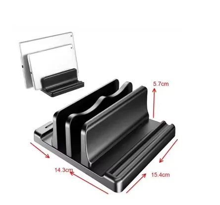 수직형 노트북 스탠드 플라스틱 휴대용 맥북/태블릿/휴대폰 거치대 범용 수납 랙 노트북 도크 공간 절약 액세서리