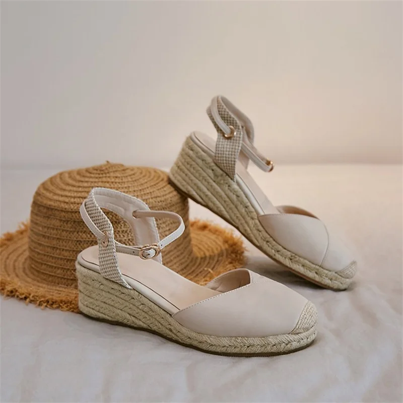 women's-cow-leather-wedge-platform-high-heel-ankle-strap-sandals-round-toe-casual-female-high-quality-hemp-heeled-summer-pumps