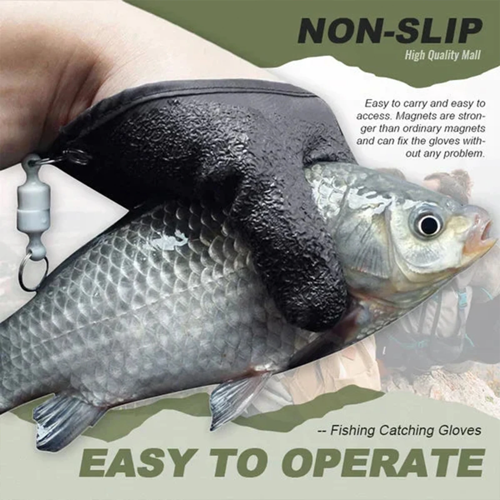 FishingGlovesMenFishCleaningCrabbingFishCatchingGloveNonSlipFishermanProtectHand