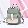 Bag Women 2022 New Fashion Rhombic Contrast Backpack Korean Version Large Capacity Buckle One shoulder Two shoulder Travel Backp 5