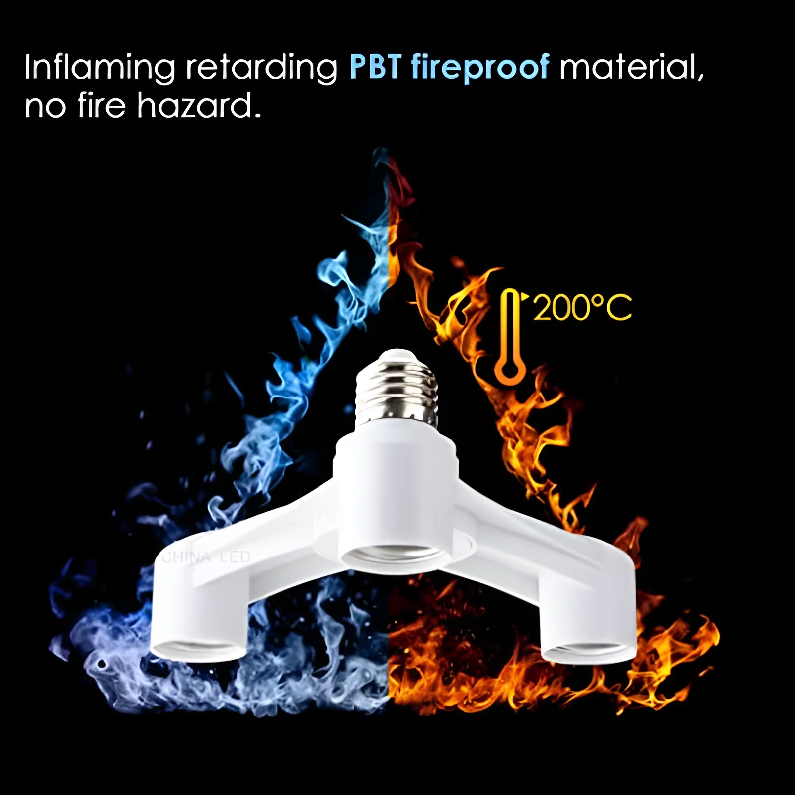 E27 to E27 LED Bulb Lamp Holder 2 in 1/3 in 1/4 1/5 1 Base Socket Splitter LED Lamp Socket Light Bulb Adapter Holder lamp bulb holder lamp holder lamp base lamp socket extender socket converter led lamp base lamp socket adapter