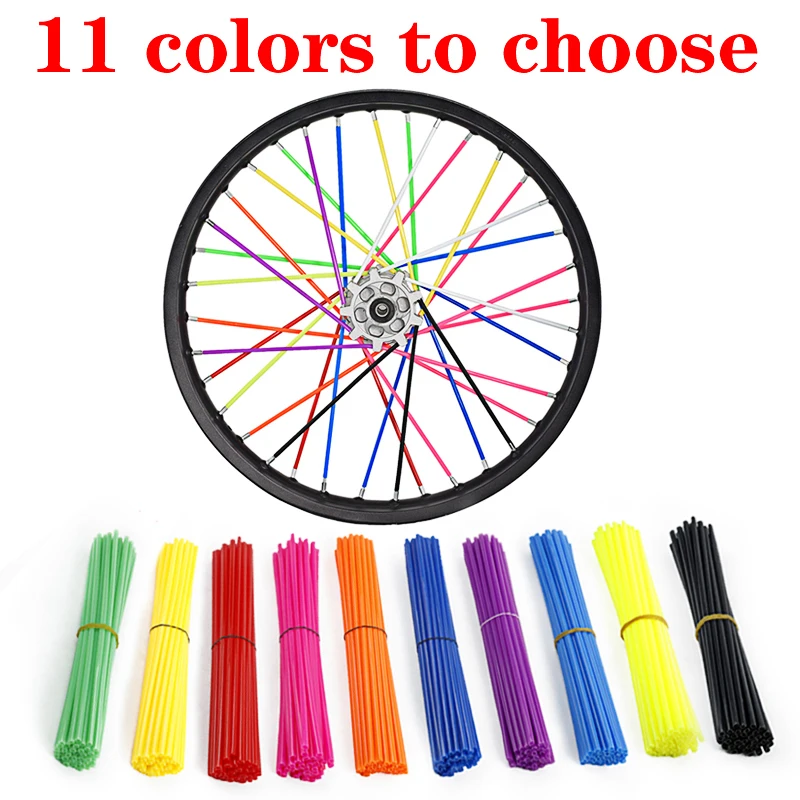 

72pcs Universal Motorcycle Dirt Bike Wheel Rim Spoke Skins Covers Wrap Tubes Decor Protector For Motocross Moto