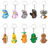 Hot Selling Keychain Series Shark Man Dachshund Man Banana Man 3D Model DIY Building Block Toy Classic Movie Model Children Toy 1