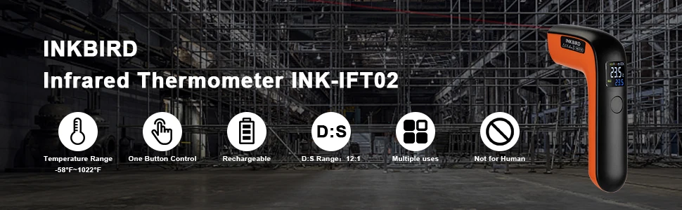 INKBIRD INK-IFT02 Laser Infrared Non-Contact Digital Temperature Gun