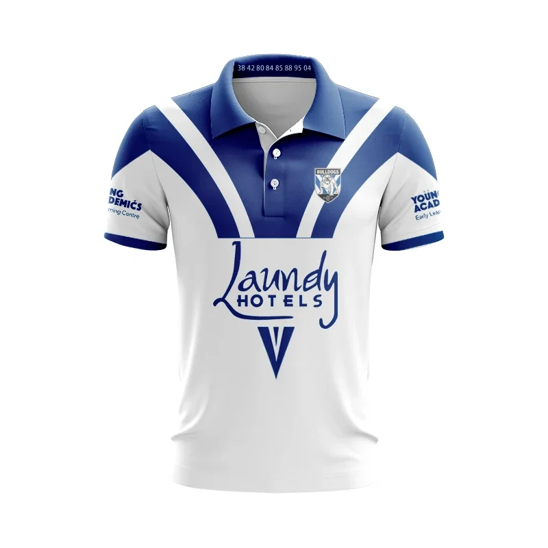 

2024 BULLDOGS MENS HERITAGE RUGBY POLO SHIRT JERSEY size S--5XL ( Print name and number )