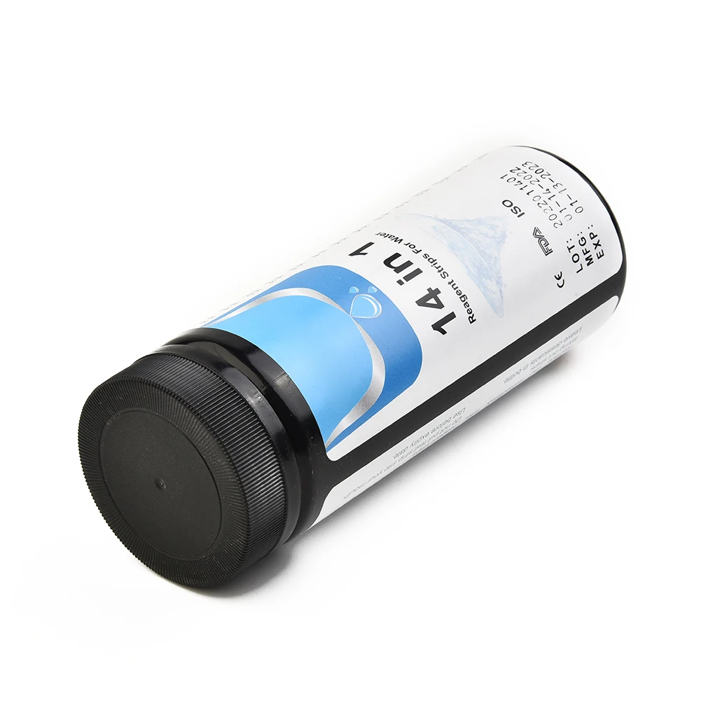 50PCS 14-In-1 Swimming Pool PH Test Kit Value Alkalinity Hardness Test Strip Pool Cleaner Accessories Tool Drinking Water