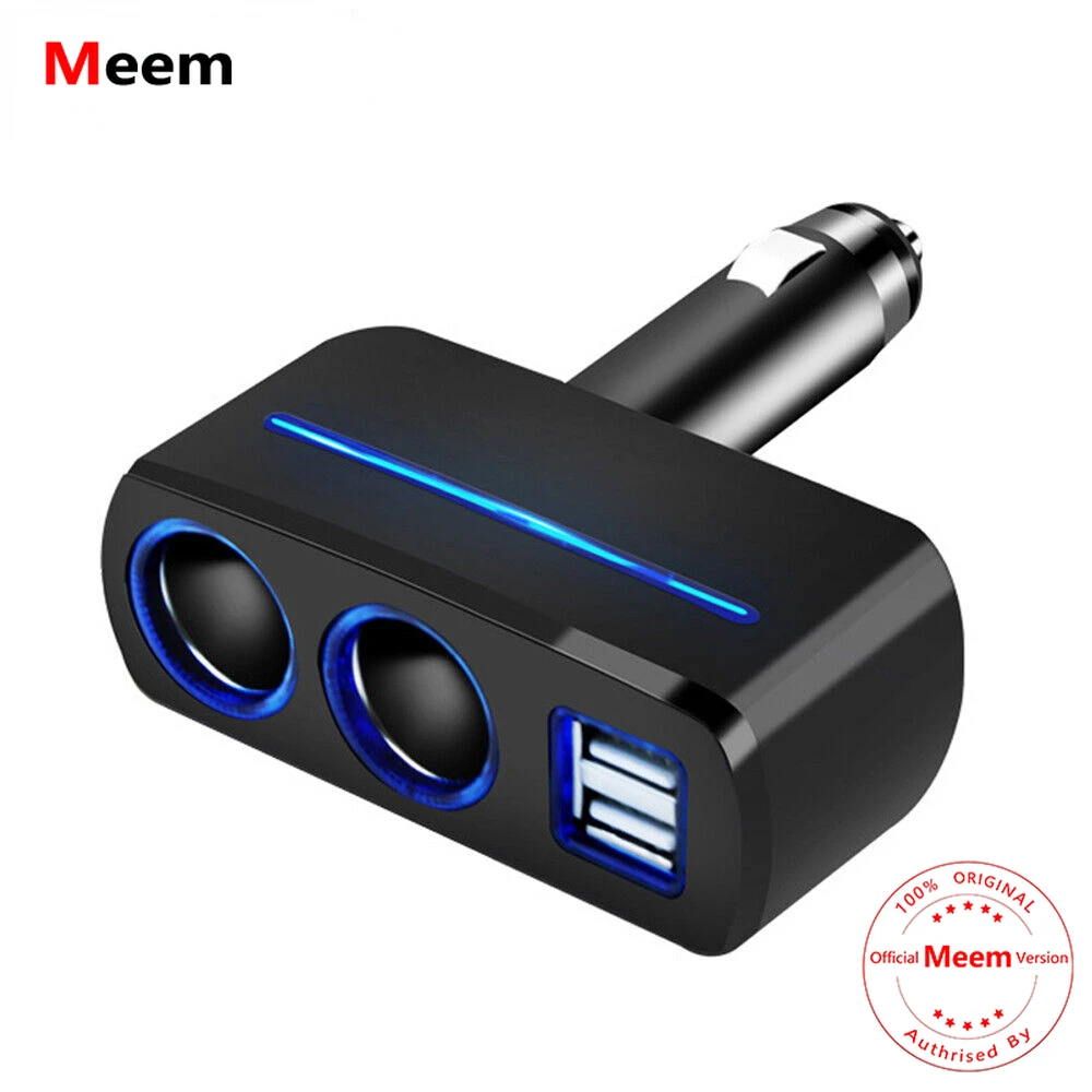 

USB Car Cigarette Lighter Socket 12V Adapter Double Plug Charger Splitter Phone