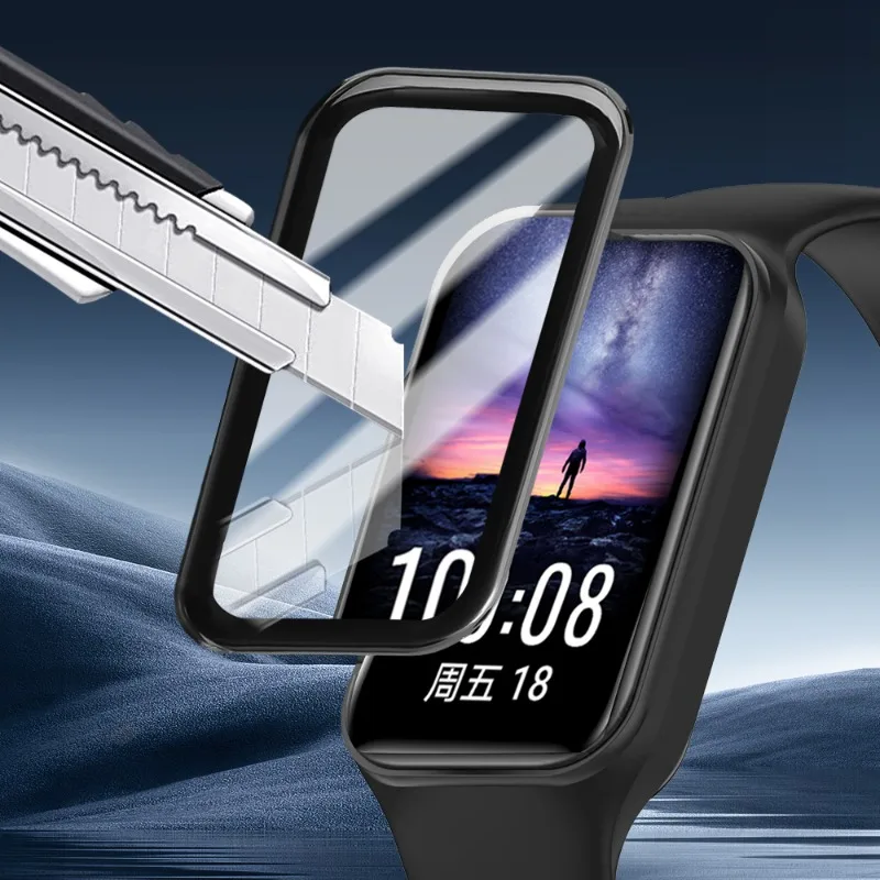 Full Coverage Protective Film for Xiaomi Band 8 Active Screen Protector HD Clear Wristlet Cover for Mi Band8 Active Accessories