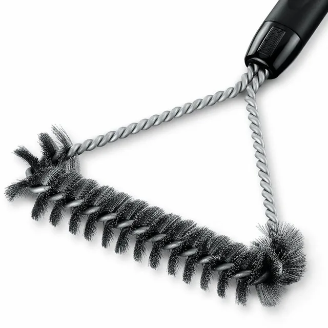 12 Hüvelykes Bbq Huzalrács Kefe Háromszög Alakú Rozsdamentes Acél Gyakorlati Tisztítószerszám - Image 2