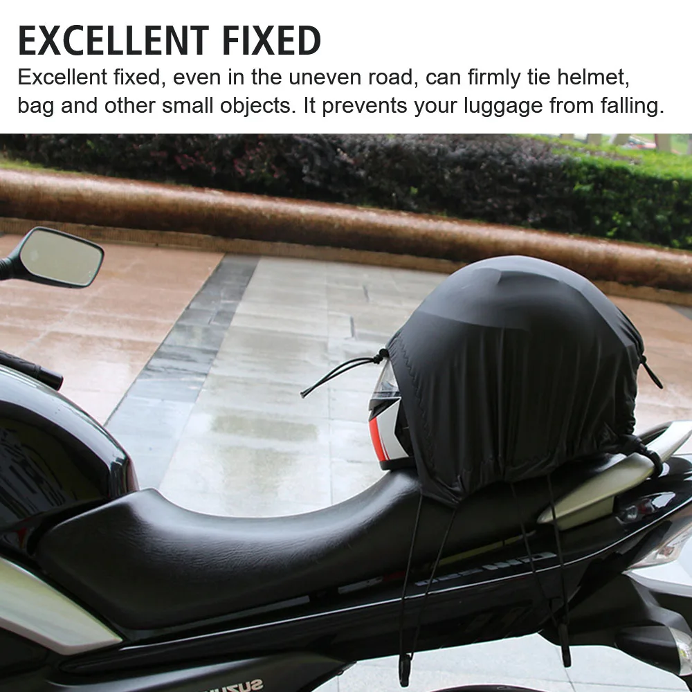 Waterproof Elastic Mesh Pocket Protable Motorcycle Luggage Net Helmet Cover Motorcycle Accessories Outdoor Riding Cargo Net