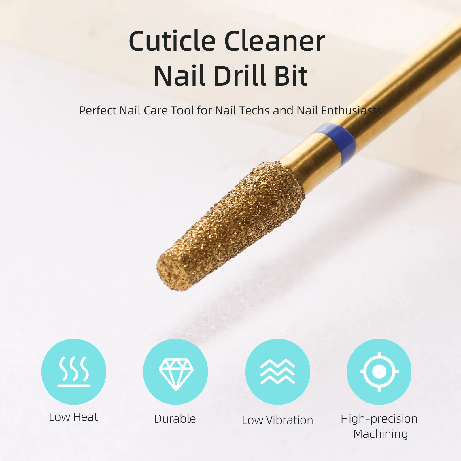 HYTOOS Cuticle Clean Nail Drill Bit Titanium Russian Nail Bits Professional Safety Under Cleaner Cuticle Dead Skin nail drill bit nail art tool manicure tools
