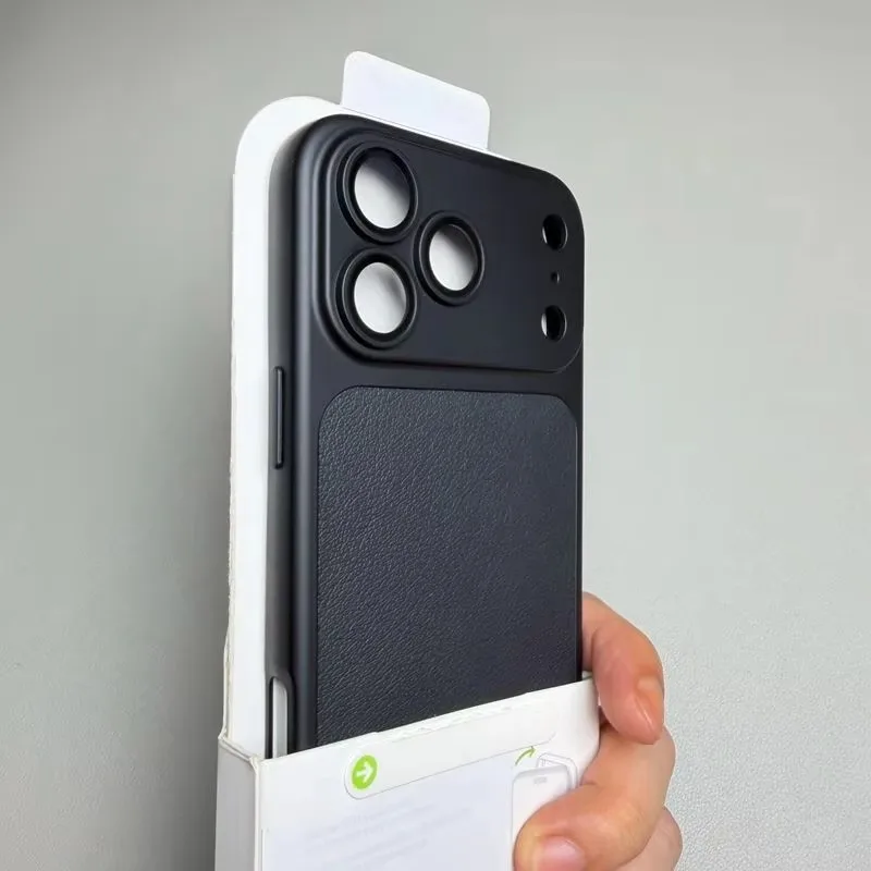 Elegant Solid Color Matte Leather Back Cover