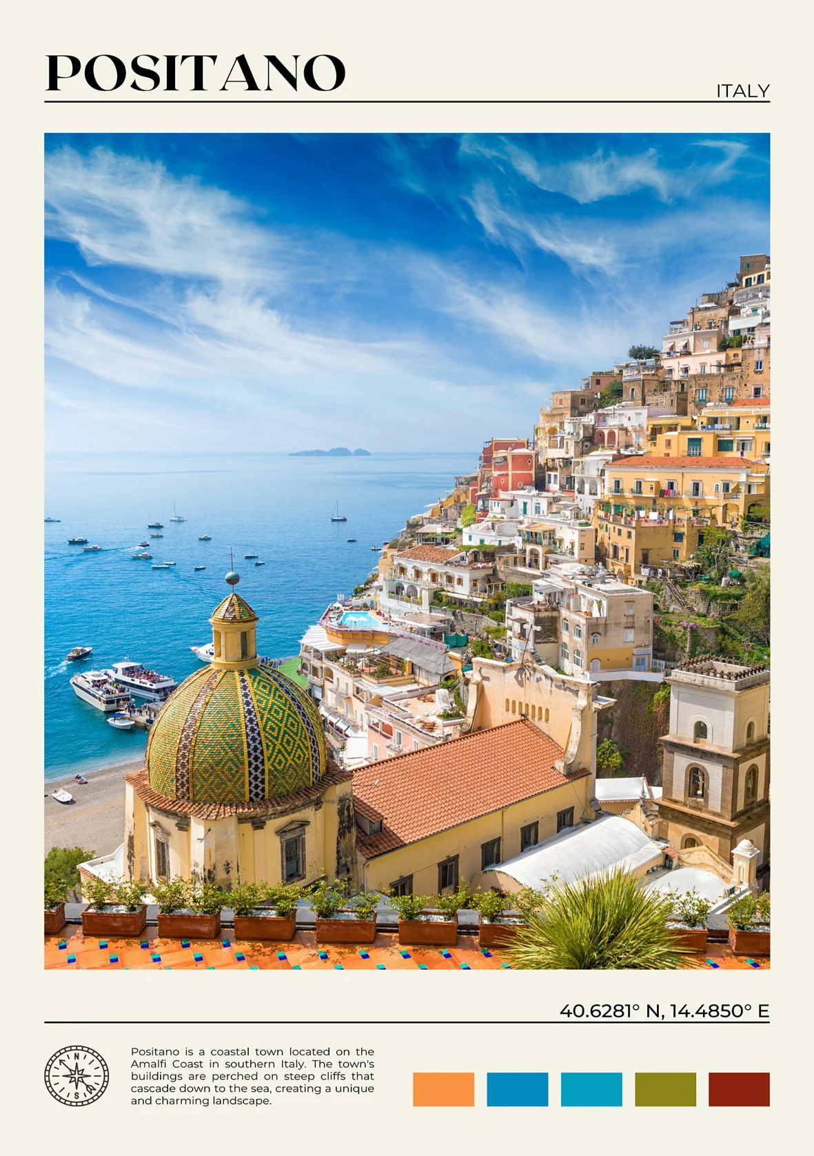 thumbnail image 1 of Póster de paisaje de viaje de Italia, Sicilia, Calabria, Lago Como, Florencia, Roma, Portofino, pintura en lienzo, arte de pared, imagen para decoración del hogar y la oficina, 1 of 5