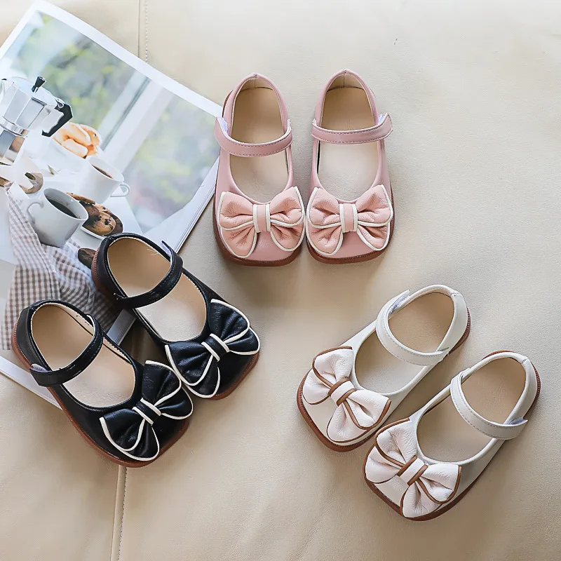 kids leather shoes Spring soft sole Fashion princess Bow knot girls mary janes-leather shoes,mary jane shoes,girls shoes,girls flats