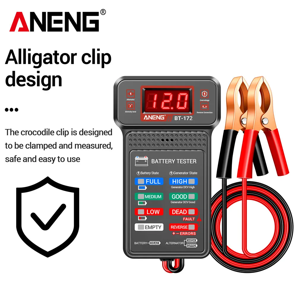 Testeur De Batterie Auto – Voltmètre Digital Avec Alarme Et Rétroéclairage – 12V à 84V