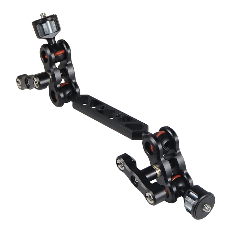 

1 PCS Camera Articulating Arm Aluminum Dual Ballhead Extension Bar With 1/4Inch Screws For DSLR Camera Support