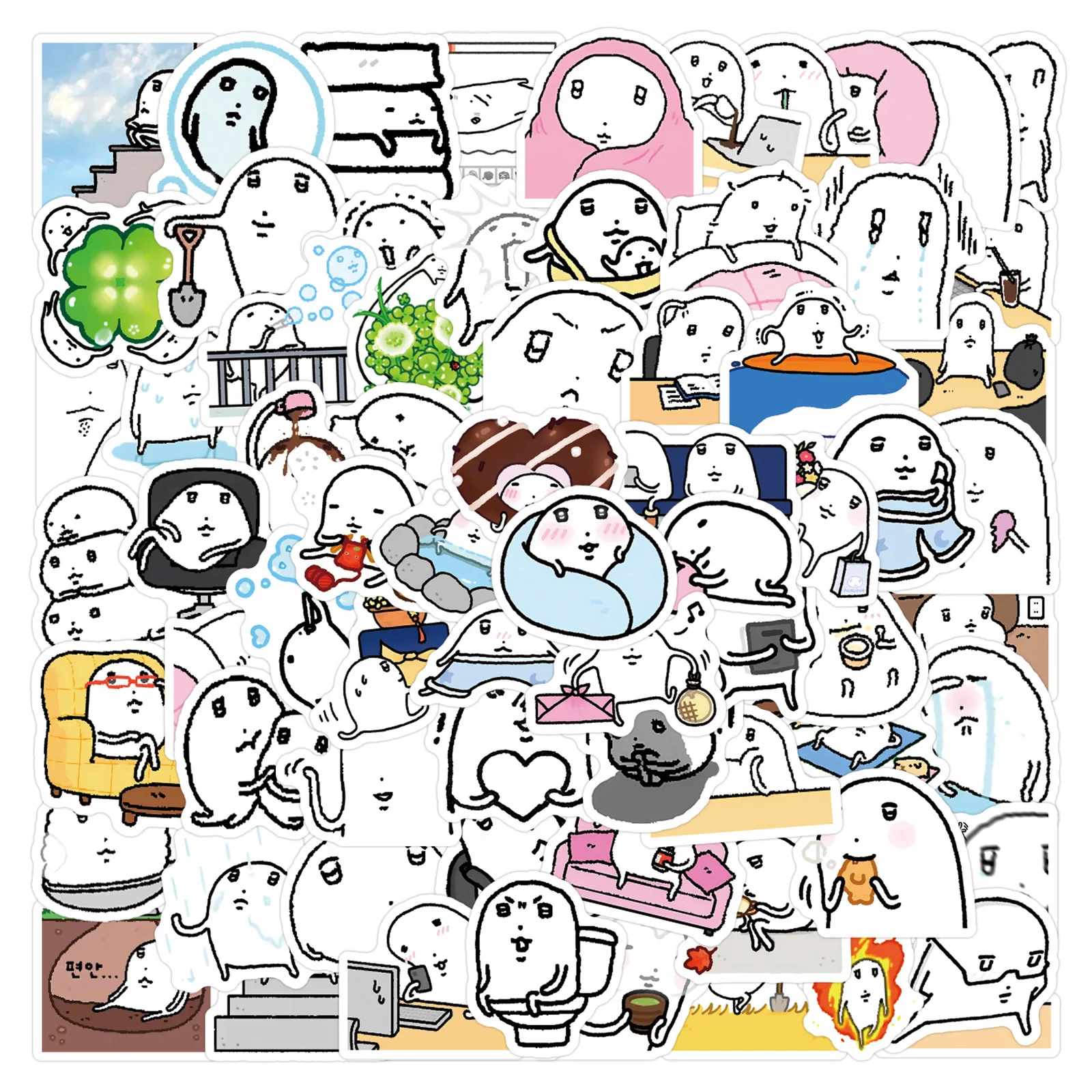 105-teiliges Set Emotionale Traurige Ausgefallene Avatar-Aufkleber Lustige Aufkleber Spielzeug DIY Wasserfest Motorrad Laptop Skateboard Auto Spielzeug