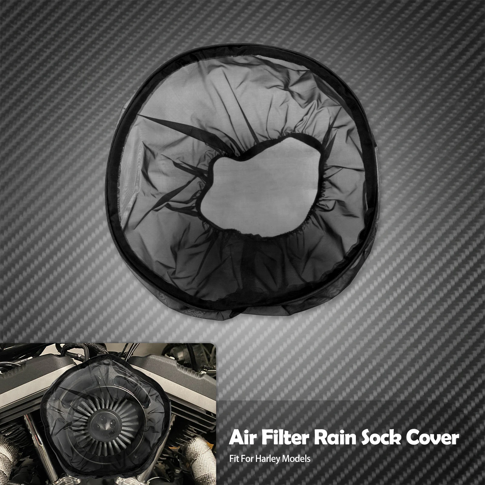 MACTIONS Air Filter Protective Cover Black Waterproof Dustproof Breathable Air Intake Filter Mask For Harley All Model air filter motorcycle air filter motorcycle air filter cover