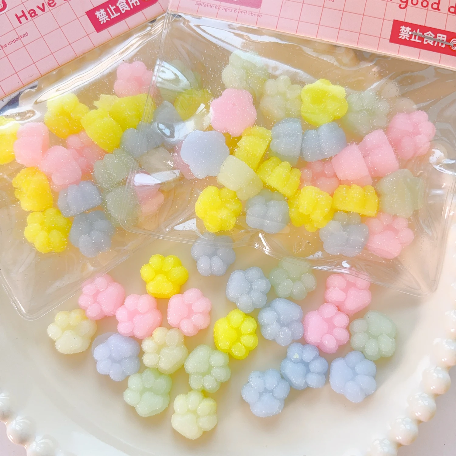 Mini Color Cat Paw Pinch Decompression Toy TPR Soft Rubber Cat Paw Colorful Finger Toy Slow Rebound To Relieve Anxiety Tools 5