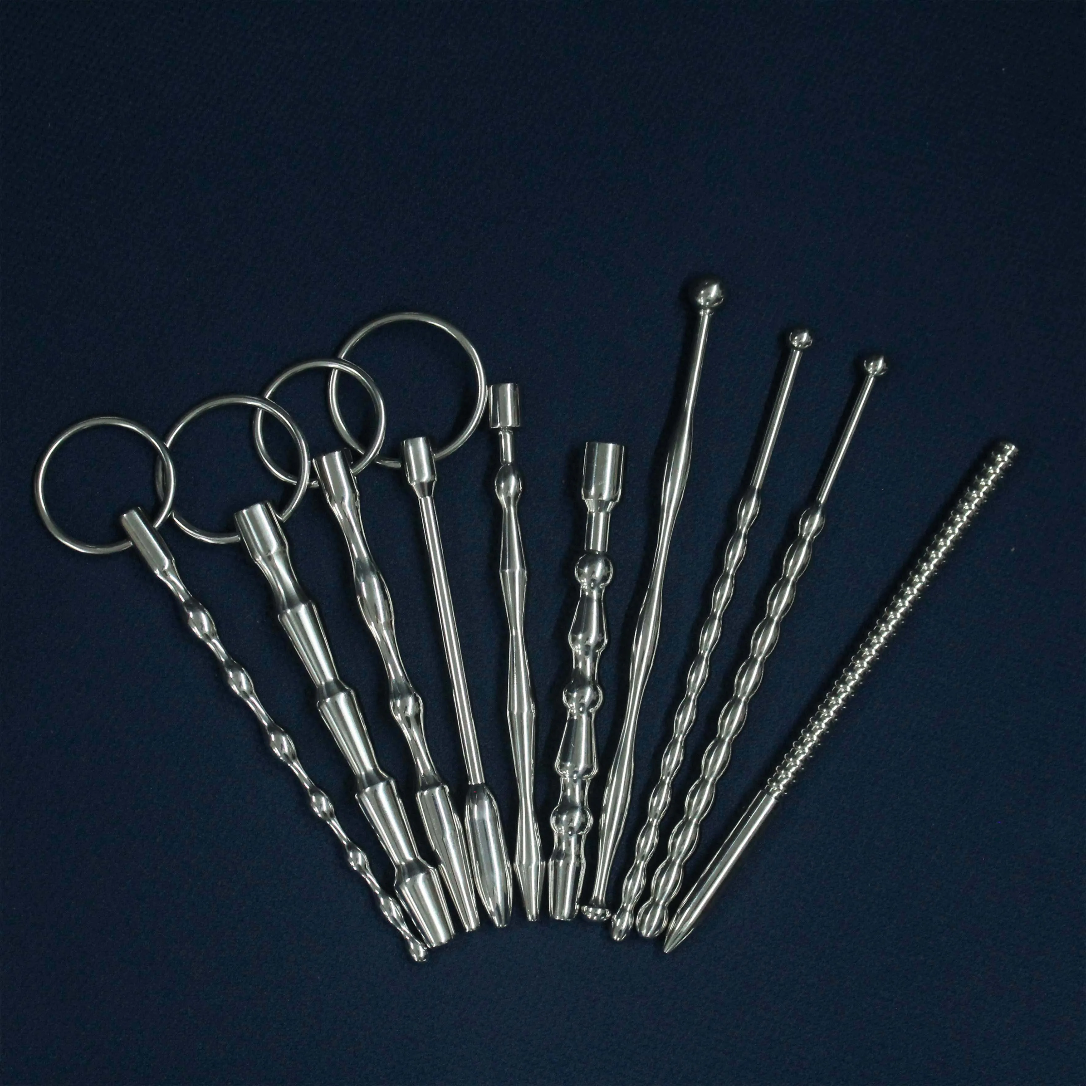 Stainless Steel Penis Dilator Plug Sounding Urethral Plug Beads Dilator Tube Stretching Plugging Rod Horse Eye Expander Sex Toys