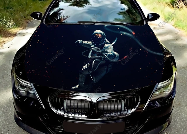 Astronaut Space Surfing Auto Motorhaube Wrap Farbe Vinyl Aufkleber Aufkleber  LKW Grafik Motorhaube Aufkleber benutzer definierte Auto Dekoration  Aufkleber - AliExpress