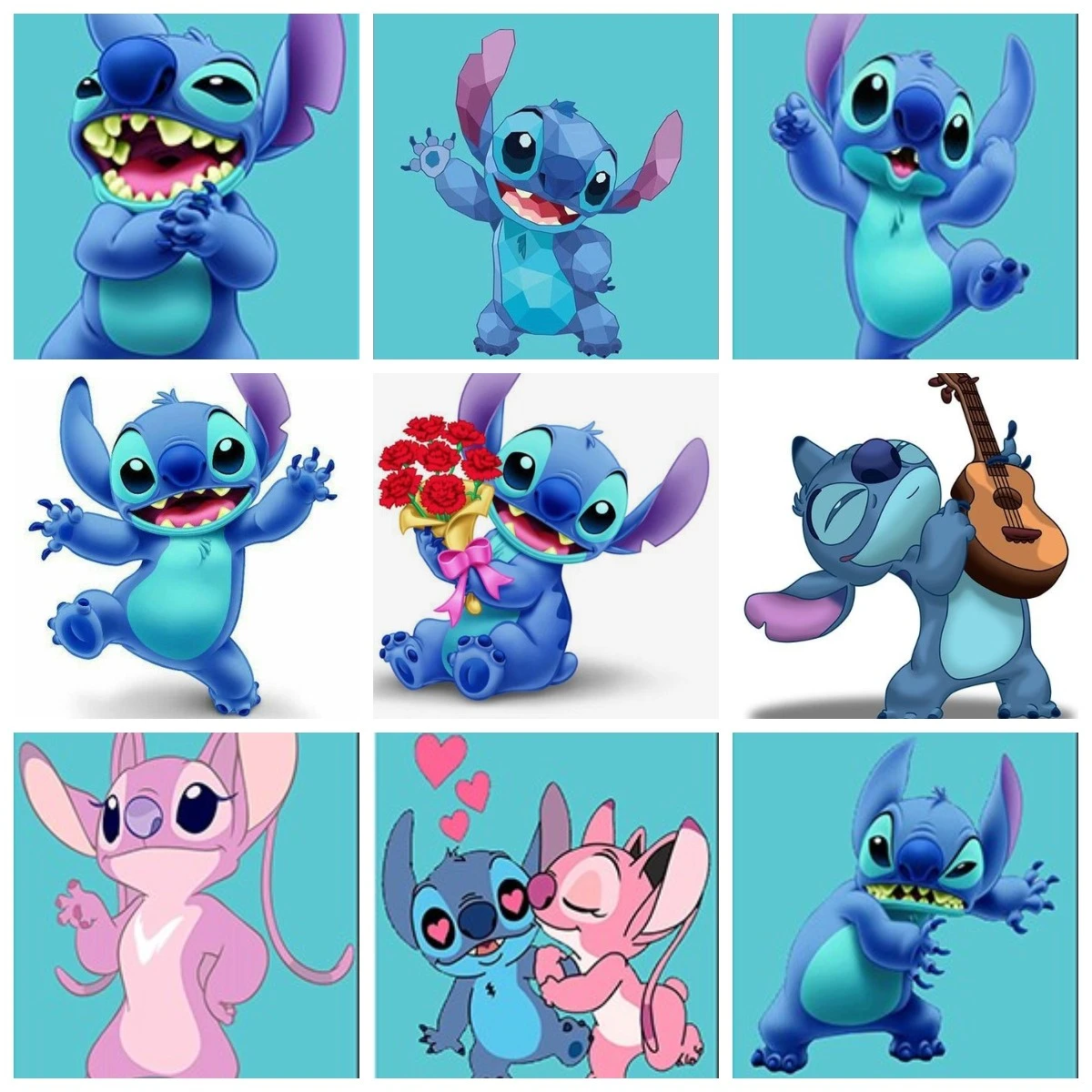 ディズニー リロ スティッチの漫画のダイヤモンドの絵 赤ちゃんのクロスステッチ モザイク 家の装飾 正方形のドリルギフト ダイヤモンド ペイント Aliexpress