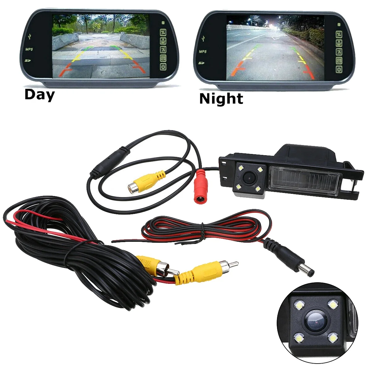 자동차 HD 4LED 후면보기 백업 카메라, Opel Astra H J Corsa Meriva Zafira Insignia FIAT Buick Regal 용 리버스 카메라
